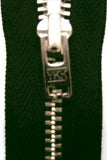 Z3658 YKK 44cm Black No.3 Silver Metal Teeth Open End Zip