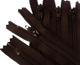 Z3856 YKK 15cm Dark Brown Nylon No.3 Closed End Zip