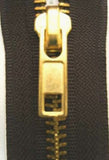 Z4129 15cm Dark Brown No.5 Closed End Jeans Zip, Brass Teeth