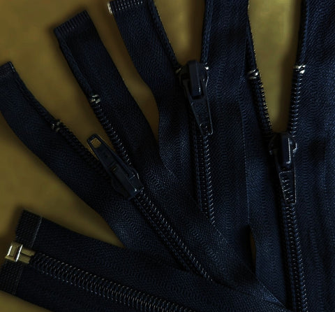 36cm Deep Navy Nylon No.5 Open End Zip