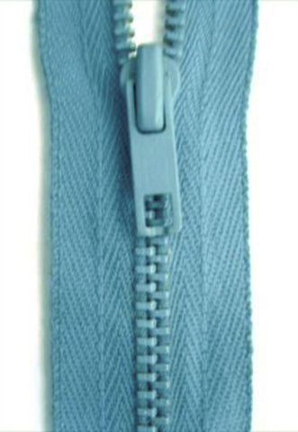 Z4905 YKK 51cm Dusky Blue Cotton Closed End Zip No.2 Metal Teeth