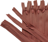 Z5417 41cm Dusky Pink Invisible/Concealed Nylon No.3 Closed End Zip 