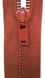 56cm Rust Cotton & Coloured Metal Teeth No.3 Open End Zip