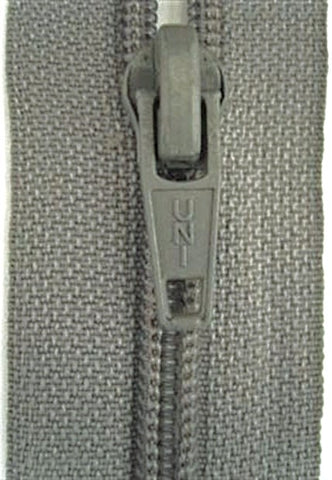 56cm Putty Grey Nylon No.5 Open End Zip