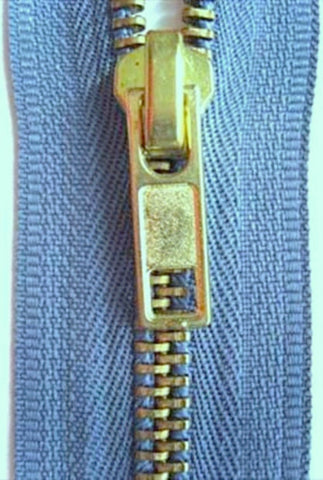 15cm Mid Blue No.5 Brass Teeth Closed End Jeans Zip