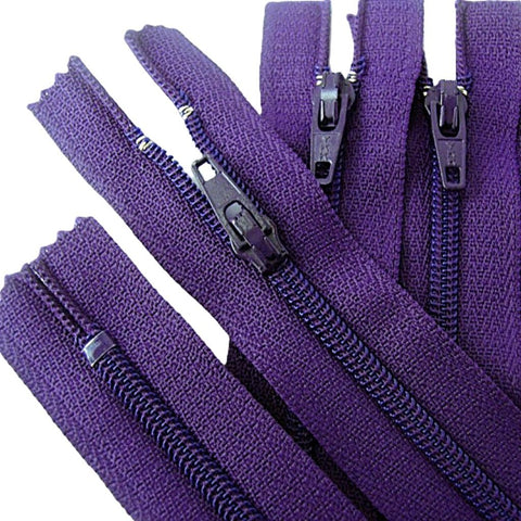 YKK 18cm Deep Purple Nylon No.3 Closed End Zip
