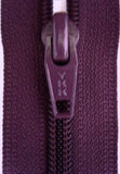 KK 58cm Damson Nylon No.5 Open End Zip
