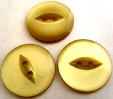 B6223 21mm Straw Green 2 Hole Polyester Fish Eye Button - Ribbonmoon