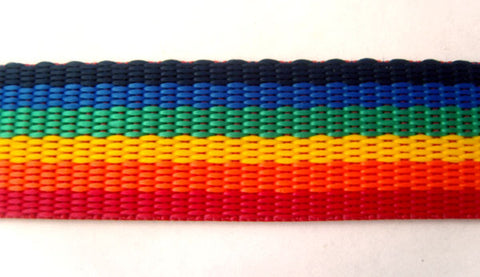 WEB Rainbow 50mm Mixed Colour (Pride) Polypropylene Webbing