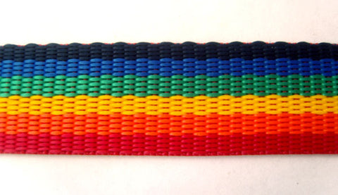 WEB Rainbow 50mm Mixed Colour (Pride) Polypropylene Webbing