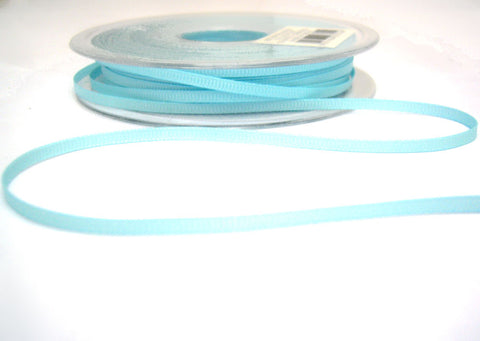 R9015 3mm Pale Blue Polyester Grosgrain Ribbon