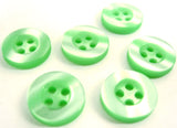 B7176 11mm Mint Green Pearlised Polyester 4 Hole Button