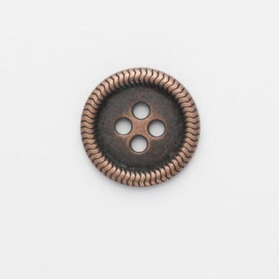 B18160 10mm Bronze Metal 4 Hole Button