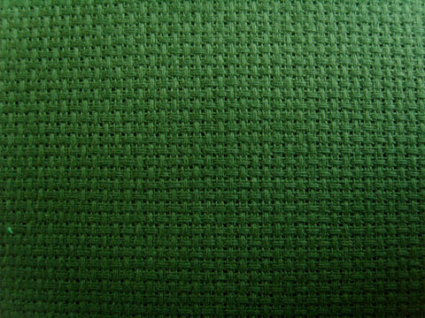 Aida 100% Cotton Needlework Fabric, Dark Green 14 Count, 25cm x 33cm - Ribbonmoon