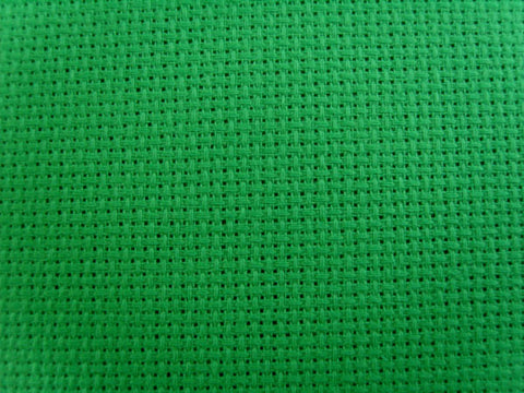 Aida 100% Cotton Needlework Fabric, Green 14 Count, 25cm x 33cm - Ribbonmoon