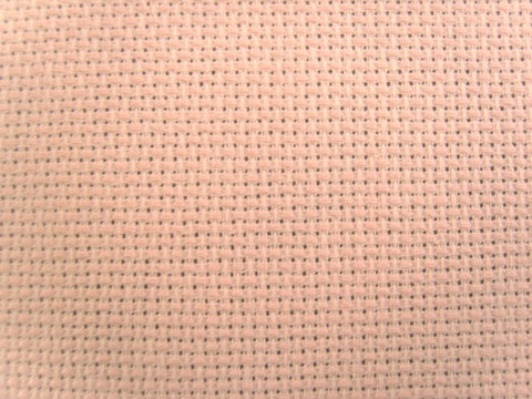 Aida 100% Cotton Needlework Fabric, Pale Rose Pink 14 Count, 25cm x 33cm - Ribbonmoon