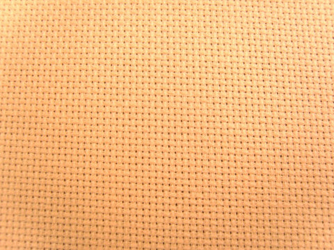 Aida 100% Cotton Needlework Fabric, Peach 14 Count, 25cm x 33cm Item 