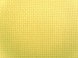 Aida 100% Cotton Needlework Fabric, Pale Lemon 14 Count, 25cm x 33cm - Ribbonmoon