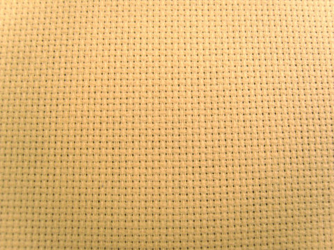 Aida 100% Cotton Needlework Fabric, Sand Beige 14 Count, 25cm x 33cm - Ribbonmoon