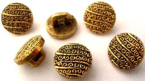 B0013 11mm Anti Brass Shank Button - Ribbonmoon