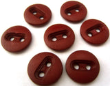 B0014 14mm Burgundy Brown 2 Hole Button - Ribbonmoon
