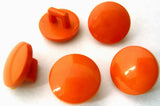 B0025 11mm Orange Glossy Shank Button - Ribbonmoon