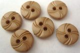 B0028 11mm Beige 2 hole Button - Ribbonmoon