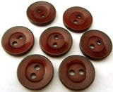 B0054 14mm Deep Redwood Brown 2 Hole Button - Ribbonmoon