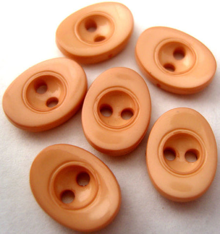 B0055 10mm x 14mm Dusky Peach Oval 2 Hole Button - Ribbonmoon