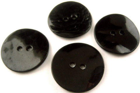 B0061 23mm Black Akoya Shell 2 Hole Button - Ribbonmoon