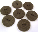 B0084 15mm Smoked Grey 2 Hole Matt Button - Ribbonmoon