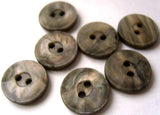 B0098 15mm Grey and Iridescent Shimmery 2 Hole Button - Ribbonmoon