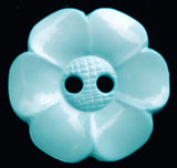 B0112 38mm Pale Blue Daisy Flower Shaped Gloss Nylon 2 Hole Button