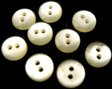 B0126 10mm Shimmery Ivory Cream 2 Hole Button - Ribbonmoon