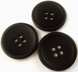 B0148 26mm Black Soft Sheen 4 Hole Button - Ribbonmoon