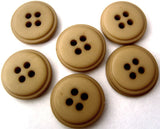 B0227 15mm Beige 4 Hole Button with a Soft Sheen - Ribbonmoon