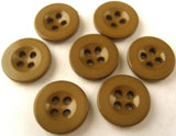 B0253 16mm Deep Straw Brown Trouser Brace Type 4 Hole Button - Ribbonmoon