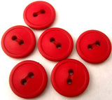 B0279 15mm Pale Red Matt 2 Hole Button - Ribbonmoon