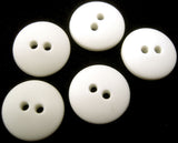 B0300 17mm White matt 2 Hole Button - Ribbonmoon