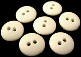 B0301 15mm White Matt Lightly Domed 2 Hole Button