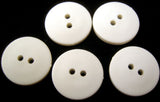 B0320 16mm White Matt 2 Hole Button - Ribbonmoon