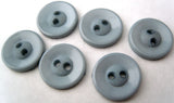 B0357 14mm Pale China Blue Matt Centre 2 Hole Button - Ribbonmoon