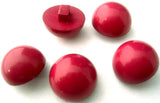 B0373 14mm Raspberry Pink Half Ball Glossy Shank Button - Ribbonmoon