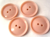 B0378 19mm Flesh Pink Glossy Polyester 2 Hole Button