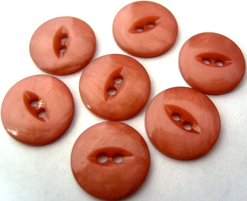 B0385 16mm Tonal Dusky Pink Shimmery Fish Eye Button - Ribbonmoon