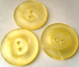 B0390 25mm Tonal Pale Lemmon Shimmery 2 Hole Button - Ribbonmoon
