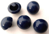 B0395 13mm Light Navy Half Ball Glossy Shank Button - Ribbonmoon