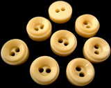 B0456 12mm Old Bone Cream Chunky High Gloss 2 Hole Button - Ribbonmoon