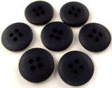 B0461 15mm Ink Navy Soft Sheen 4 Hole Button - Ribbonmoon