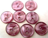B0466 11mm Deep Lilac Shimmery Polyester 2 Hole Button - Ribbonmoon